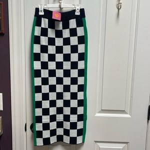 Dressed in Lala NWT checkered midi skirt